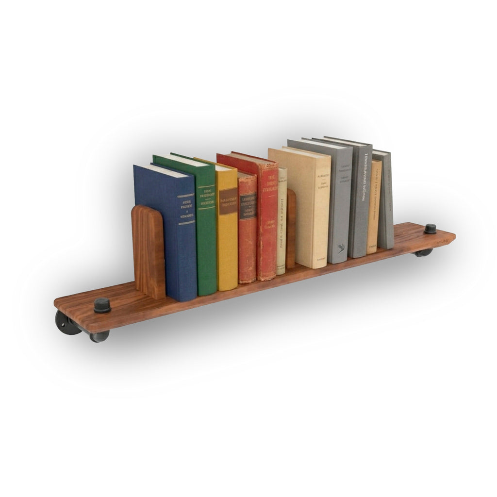 Repisa con Sujeta Libros de 90cm x 15cm
